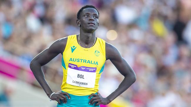 Peter Bol is refusing to talk to Athletics Australia. Picture: Getty Images