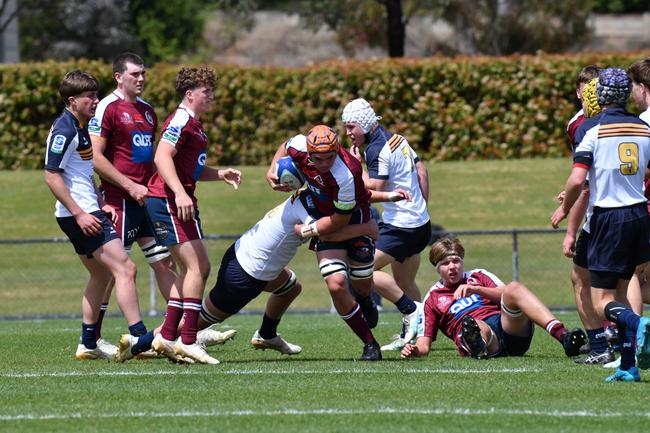 Keegan Cook. Action from the Under-16s clash between the ACT Brumbies and Queensland Reds. Picture courtesy of @jayziephotography