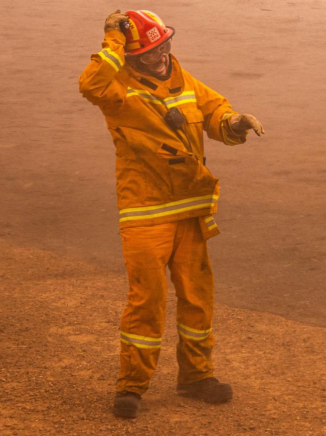 Extreme winds did not help firefighters. Picture: Jason Edwards