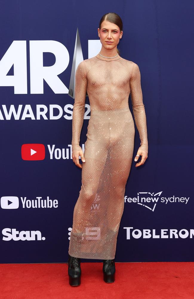 Christian Wilkins at the 2023 ARIAS red carpet. Photo: Matrix.