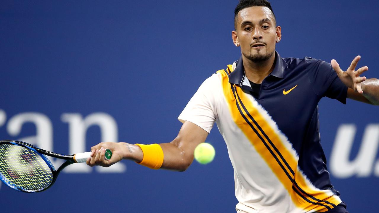 Nick Kyrgios, the 2016 Tokyo champion, saved two set points to avoid being taken into a deciding set by his Japanese first-round opponent.
