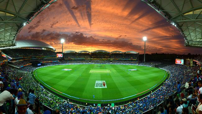 A packed Adelaide Oval during the World Cup match between India and Pakistan. Picture: Sam Wundke.