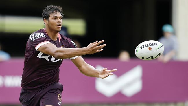 Selwyn Cobbo pictured at the Brisbane Broncos pre season training in Redhill, Brisbane 16th January 2023. (Image/Josh Woning)