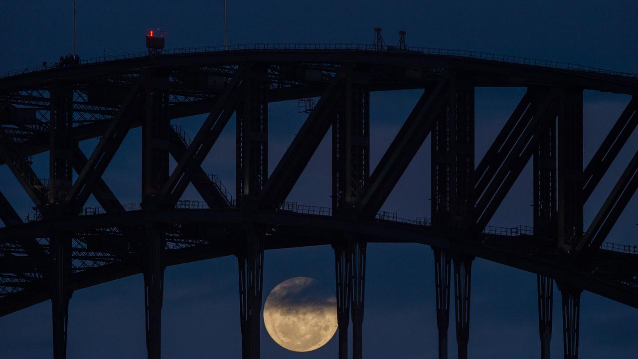 The September Harvest Supermoon is the second of 2024’s four suppermoons. Picture: AAP Image/Dan Himbrechts