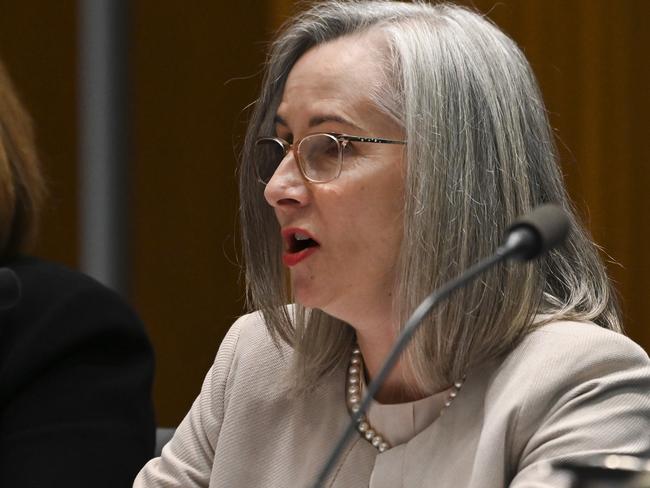 CANBERRA, AUSTRALIA - NOVEMBER 8: Director General of DSD Rachel Noble attends The Foreign Affairs, Defence, and Trade Legislation Committee Budget Estimates at Parliament House in Canberra. Picture: NCA NewsWire / Martin Ollman