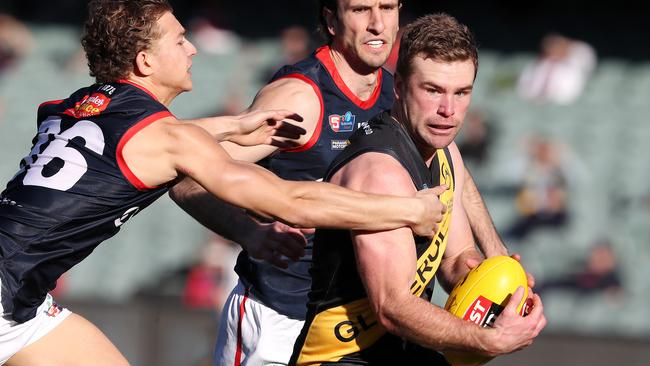 Bradley captained Glenelg before joining PAOC in 2023. Picture: Sarah Reed