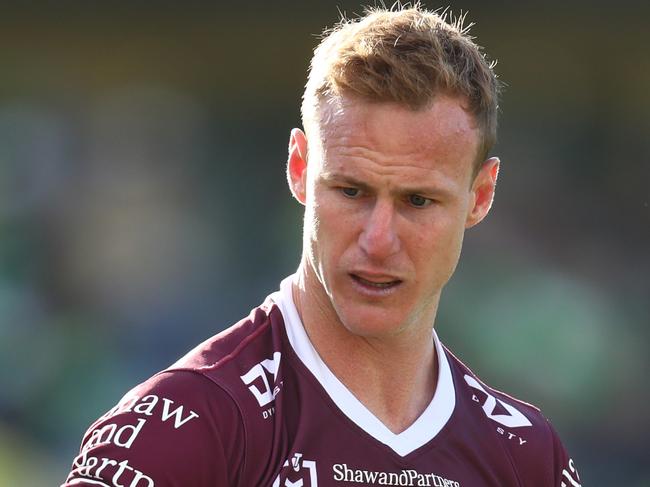 CANBERRA, AUSTRALIA - AUGUST 27: Daly Cherry-Evans of the Sea Eagles looks on during the round 24 NRL match between the Canberra Raiders and the Manly Sea Eagles at GIO Stadium on August 27, 2022 in Canberra, Australia. (Photo by Jason McCawley/Getty Images)