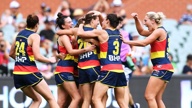 The Crows demolished Geelong to reach this weekend’s grand final. Picture: Getty Images 