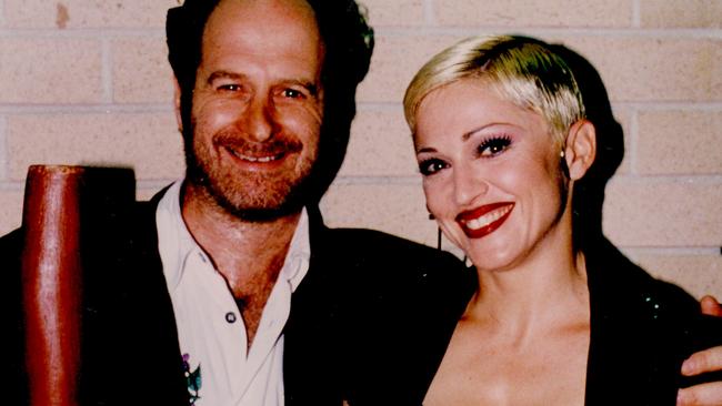 Michael Gudinski with Madonna during her Girlie Show Tour.