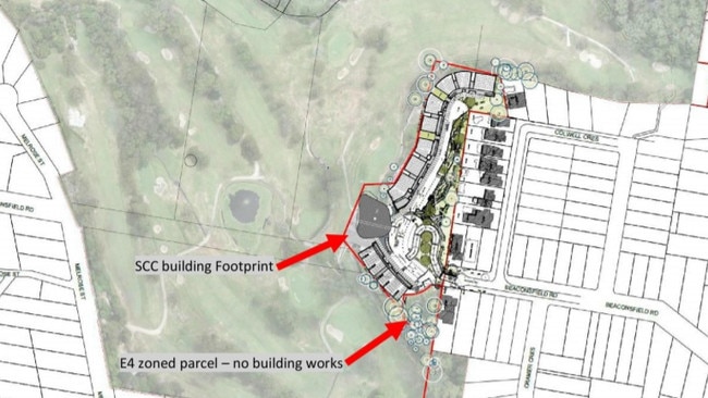 A site plan of the complex.