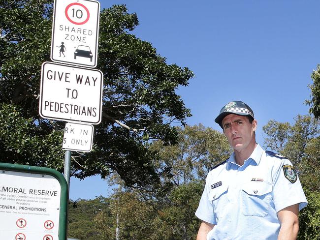 Sgt Sweeney wants to see new signs warning drivers. Picture: Virginia Young