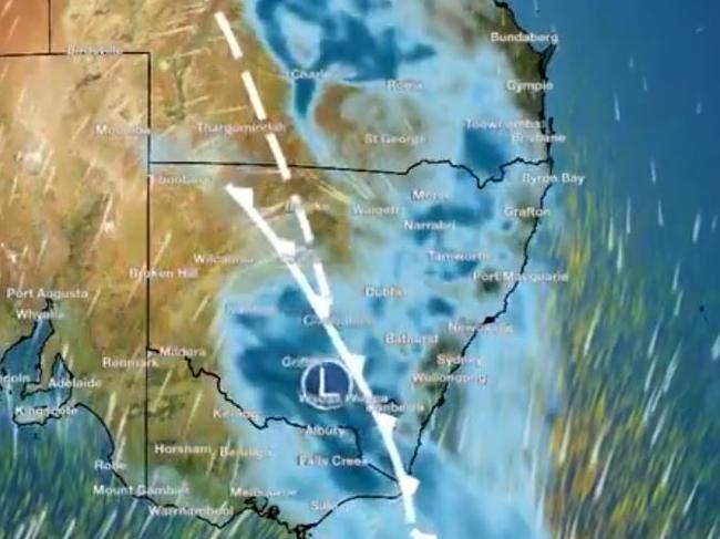 Widespread rain and storms have been forecast for eastern Australia this AFL and NRL grand final weekend. Picture: Bureau of Meteorology