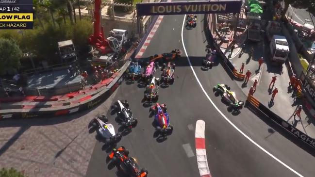 Absolute carnage on the opening lap
