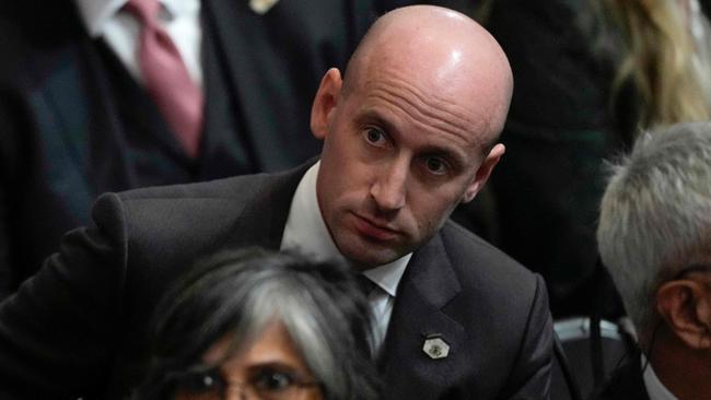 Stephen Miller, incoming deputy chief of staff for policy, arrives at the U.S. Capitol before President Trump’s inauguration Monday. Picture: Julia Demaree Nikhinson / POOL / AFP