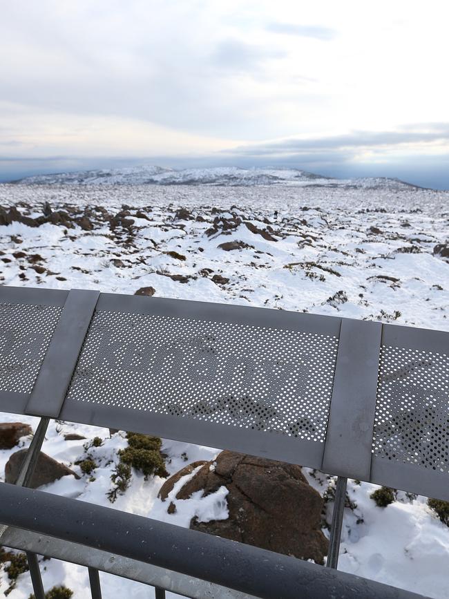 The summit of Mt Wellington looking west. Picture: Sam Rosewarne