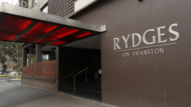 The Rydges Hotel where a guard tested positive