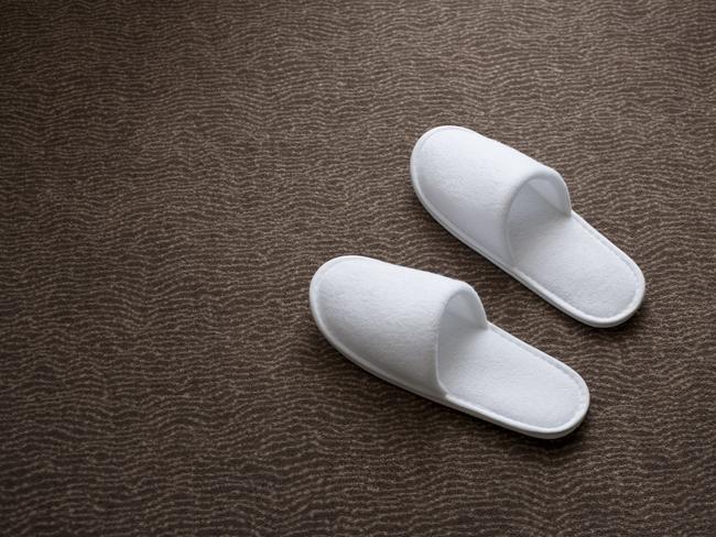 why you should always wear the hotel slippers.