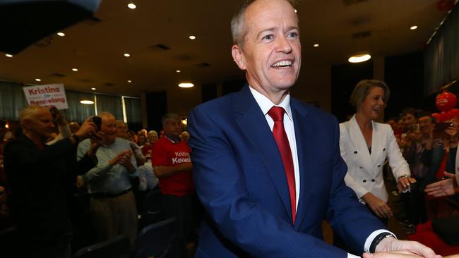 Bill Shorten with Kristina Keneally over the weekend. Picture: Britta Campion.