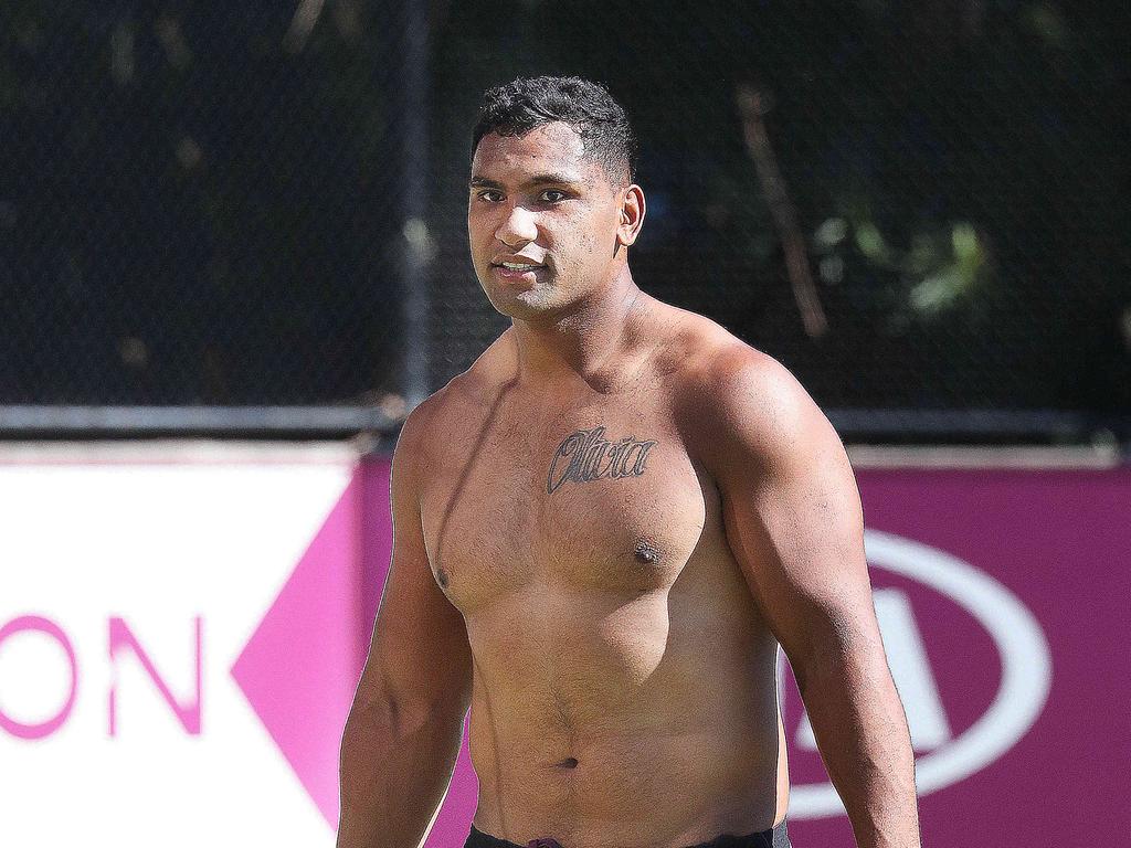 Tevita Pangai Jnr at Broncos Training at RedHill. Pic Annette Dew