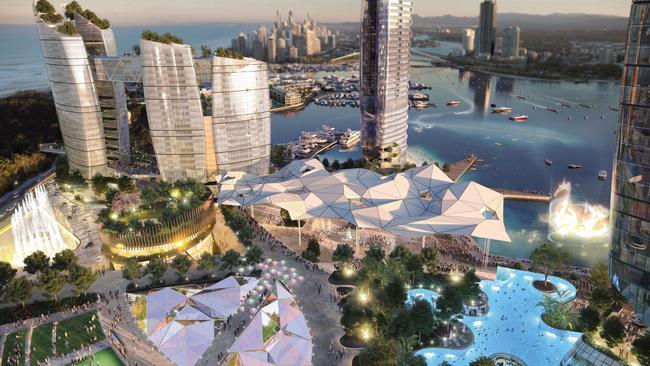 ASF consortium's supplied images of their Gold Coast Integrated Resort with proposed hotel, casino resort development to be built on land between Sea World and Palazzo Versace on the Gold Coast