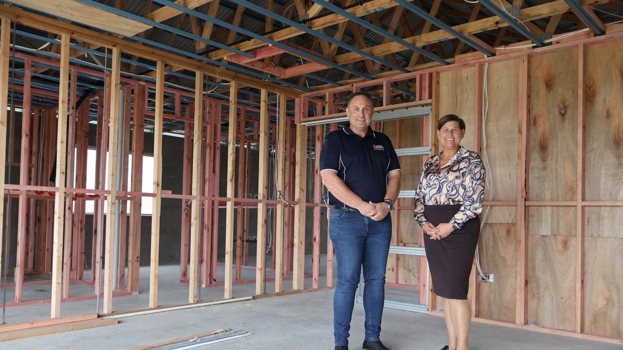 Master Builders Regional Manager Mark Vaughan and Member for Mundingburra Janelle Pool MP. Photo: Supplied