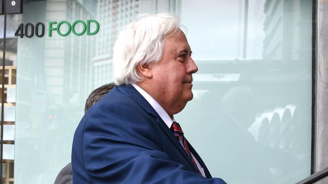 Businessman Clive Palmer at the Supreme Court in Brisbane on Tuesday. Picture: Dan Peled/AAP