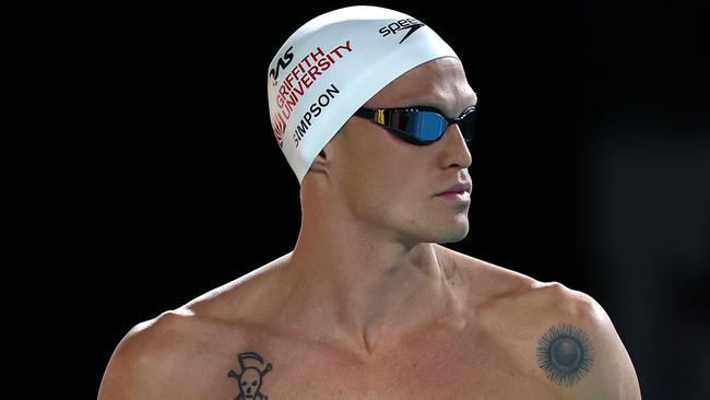 Cody Simpson won the 100m freestyle B final in a solid time. (Photo by Quinn Rooney/Getty Images)