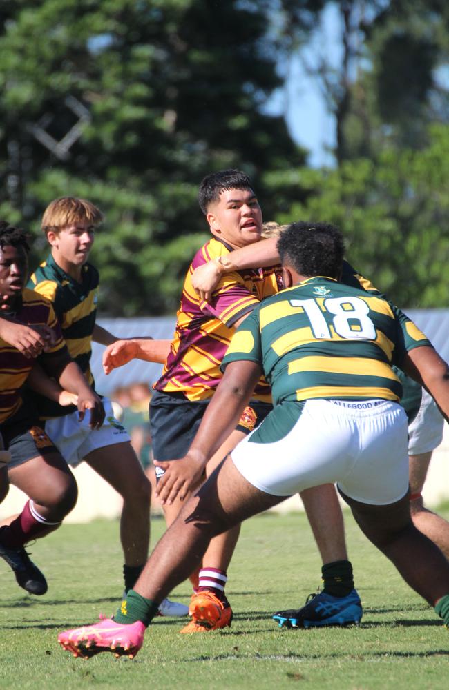Ballymore Cup rugby action at the Albany Creek Brumbies Junior Rugby Union Club on Friday, April 12, 2024.