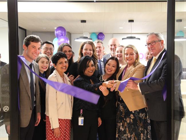 Health Minister Brad Hazzard (right) opening the Adora Fertility clinic on Foveaux St, Surry Hills on Tuesday.