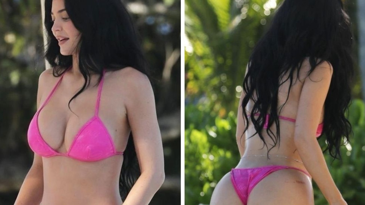 Kylie Jenner strips down to bikini on holiday