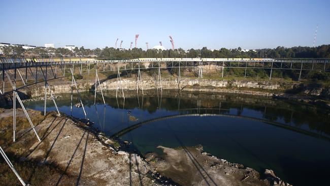 The brick pit Ring walk at Sydney Olympic Park. Picture: Bradley Hunter