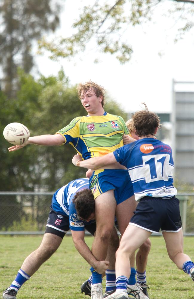 Baden Robinson in the Wanderers and Brothers clash in the RLMD U17s semi final, August 21, 2021. Picture: Marty Strecker