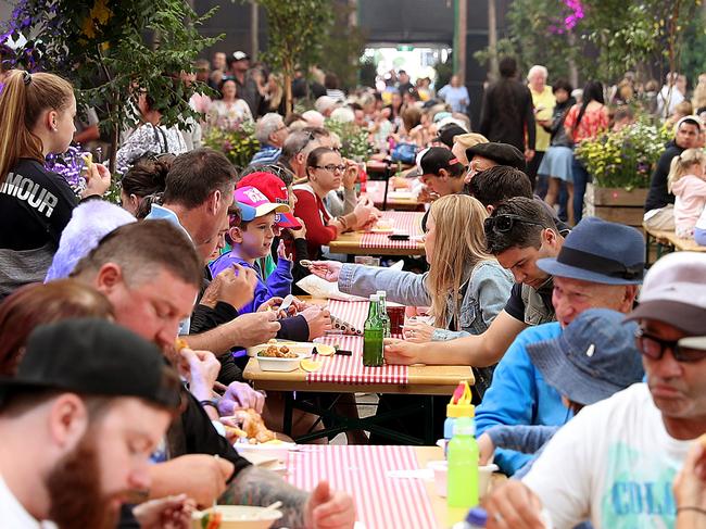 Taste of Tasmania. Crowd in Princes Wharf shed. Picture: SAM ROSEWARNE.