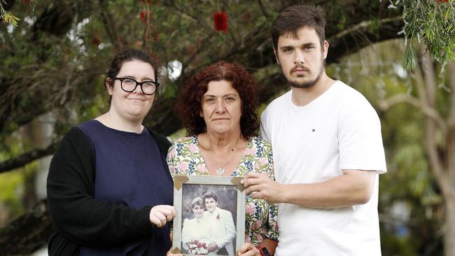 Jessica, Anita and Riley, Warburton pictured outside their home in Hemmant. Picture: Josh Woning