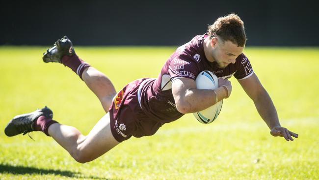 Manly skipper Josh Feledy continued his try-scoring form with a double against Penrith. Picture: Julian Andrews