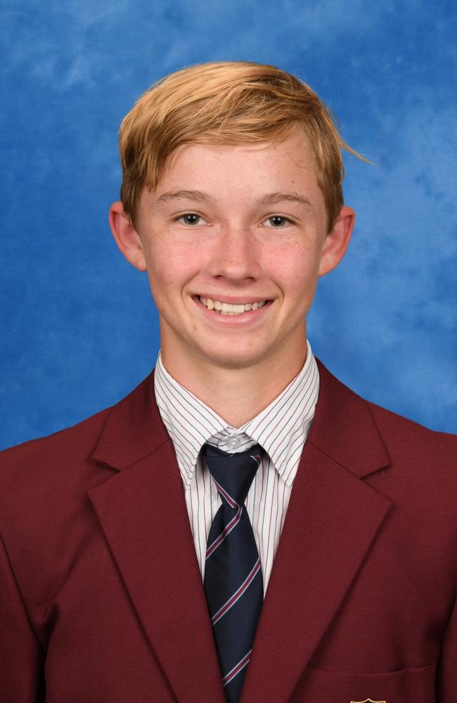 Noosa Christian College sport captain Jackson Hytch