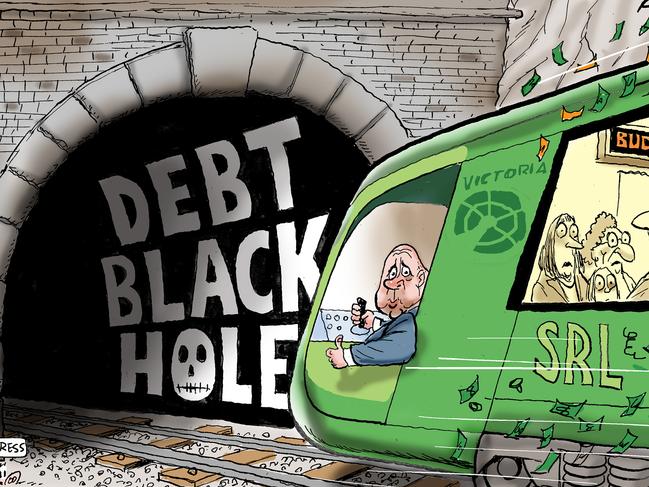 Pallas really should have taken the opportunity Tuesday to announce the abandonment of the fiscally and economically crazy, $200bn-plus Suburban Rail Loop. Picture: Mark Knight