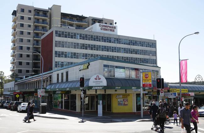 Bankstown, diagonally opposite railway station. The report proposes 13 features the Greater Sydney Commission wants to see introduced here. Picture: Timothy Clapin