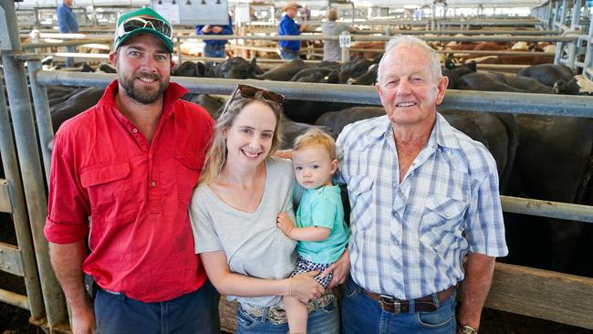 Daniel, Meg with Charlie Keenan, from Wangaratta, and Glenn Chalwell, from Bowmans Forest. Picture: Rachel Simmonds