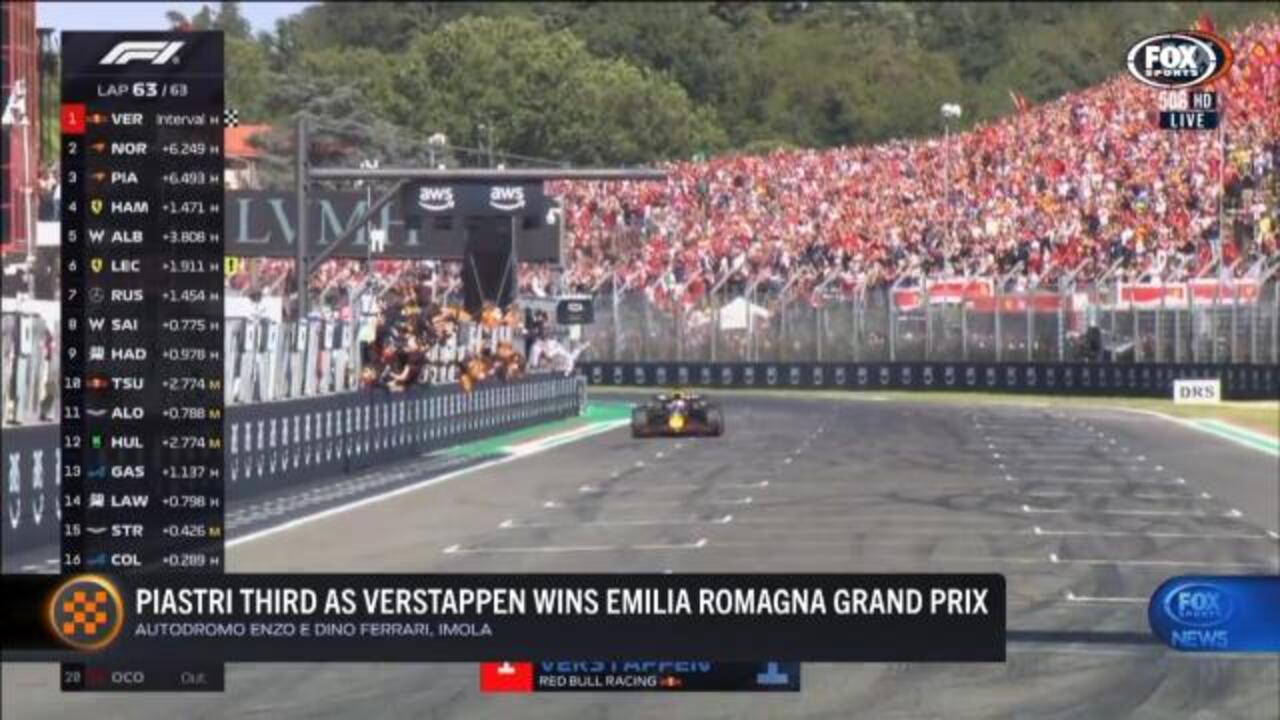 Piastri takes podium as Max claims GP