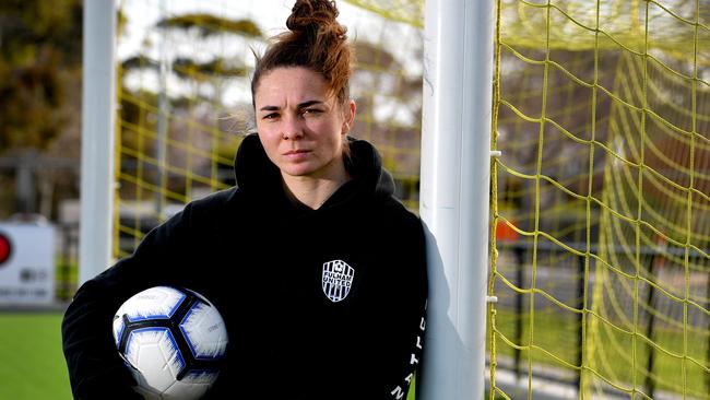 Budding Matilda Jenna McCormick is upset the State Government has dropped out of the bidding process for the 2023 FIFA women’s World Cup. Picture: AAP Image/Sam Wundke