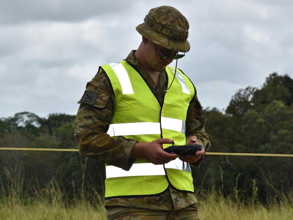 The military used drones to search Koumala for missing woman Helen Barnett who disappeared on Sunday, February 13, 2022. Picture Lillian Watkins