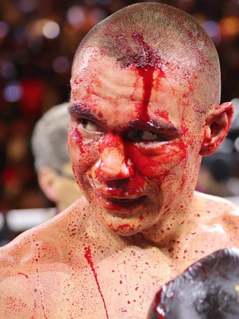 Tim Tszyu was unrecognisable. Photo by Steve Marcus/Getty Images