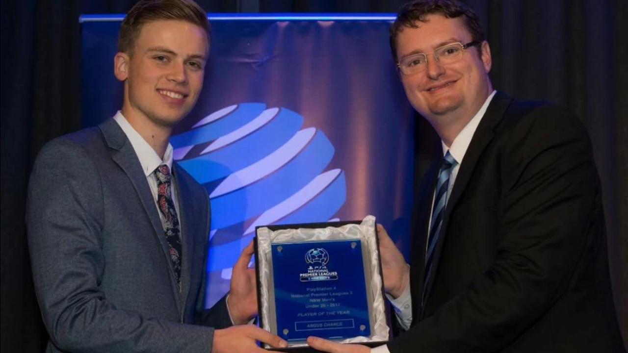 Angus Chance (L) was a talented young footballer who was the victim of a brutal one-punch assault.