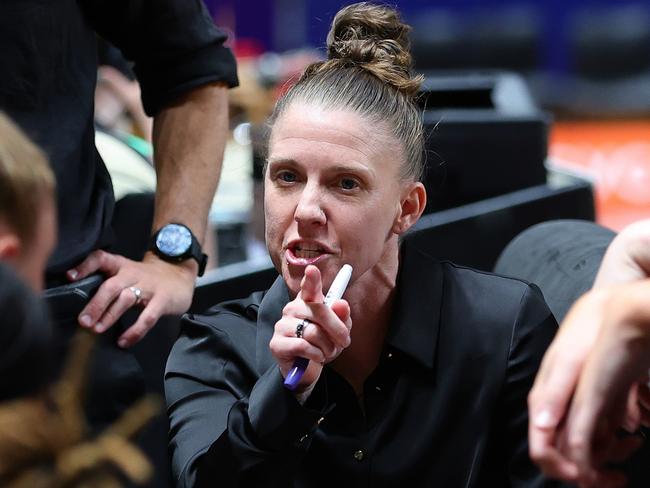 ADELAIDE, AUSTRALIA - NOVEMBER 29: Nat Hurst, Head coach of the Adelaide Lightning during the round five WNBL match between Adelaide Lightning and Townsville Fire at Adelaide 36ers Arena, on November 29, 2024, in Adelaide, Australia. (Photo by Sarah Reed/Getty Images)