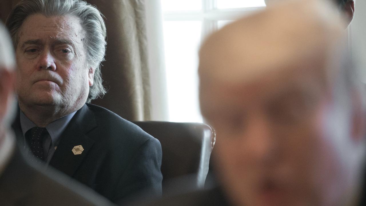 Donald Trump branded former adviser Steve Bannon ‘Sloppy Steve’ after a falling out in 2018. Picture: Nicholas Kamm/AFP