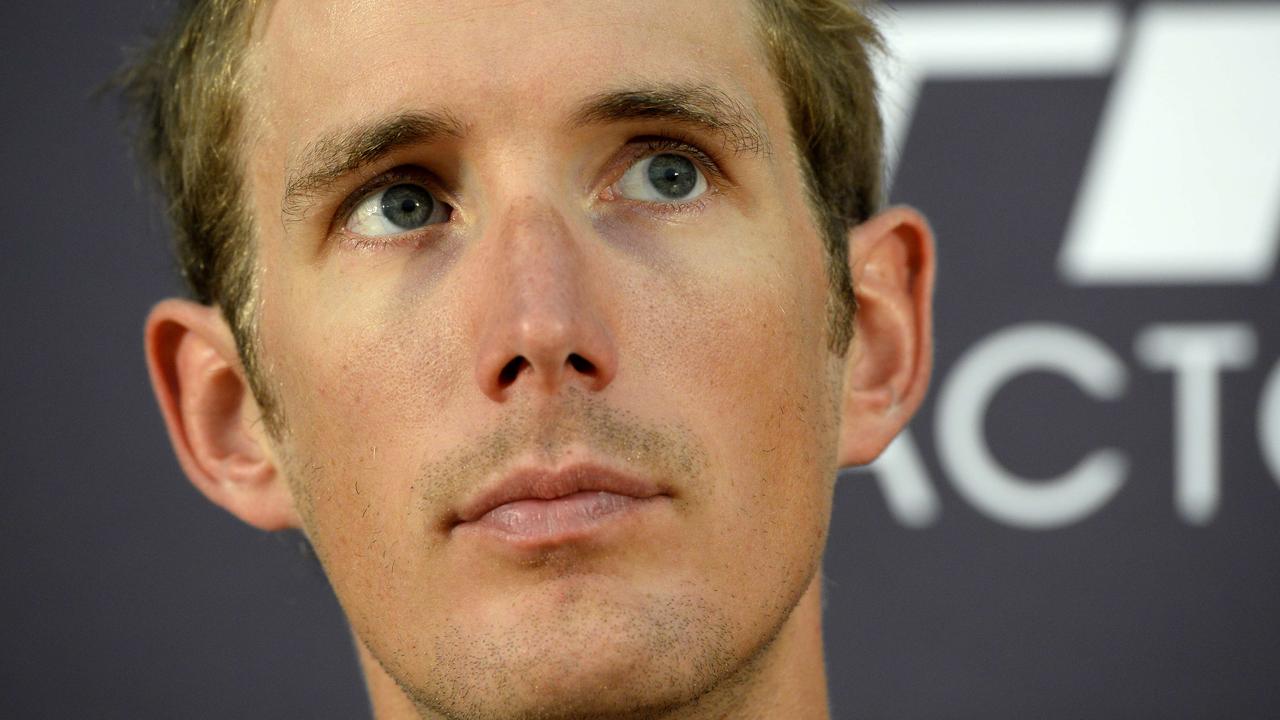 Luxembourg's Andy Schleck takes part in a press conference of the USA's Trek Factory cycling team on July 3, 2014 at the press center in Leeds, England, before the start of the 101st edition of the Tour de France cycling race. The 2014 Tour de France gets underway on July 5 in the streets of Leeds and ends on July 27 down the Champs-Elysees in Paris. AFP PHOTO / LIONEL BONAVENTURE