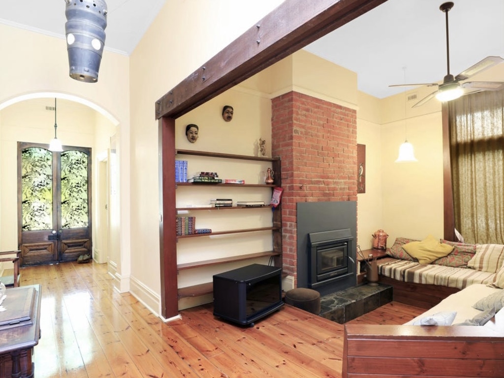 The hallway and lounge room in its original space. Picture: Supplied.