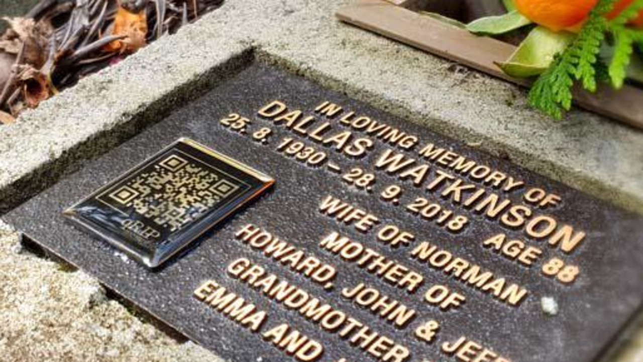 Families can now opt for an additional element on their headstone thanks to a twist in QR code technology. Picture: supplied