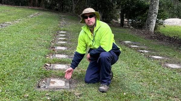 More than 100 memorial plaques have been stolen from gravestones at a cemetery on the Qld-NSW border, with police and council issuing an appeal to catch the thieves.  Picture: Tweed Shire Council.